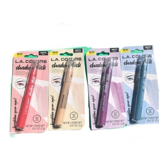 2pack Assorted creamy metallic eye Shadow stick in blue champagne pink purple - Picture 7 of 9